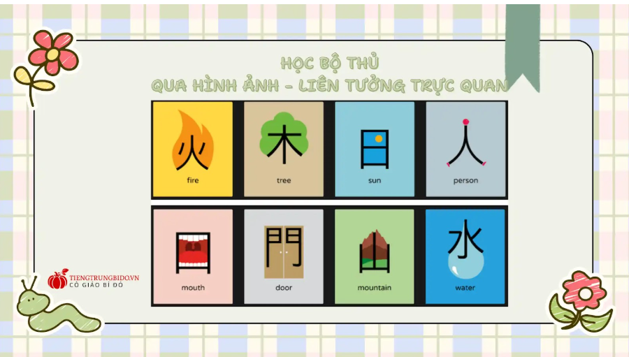 50 bộ thủ thường dùng và ý nghĩa 